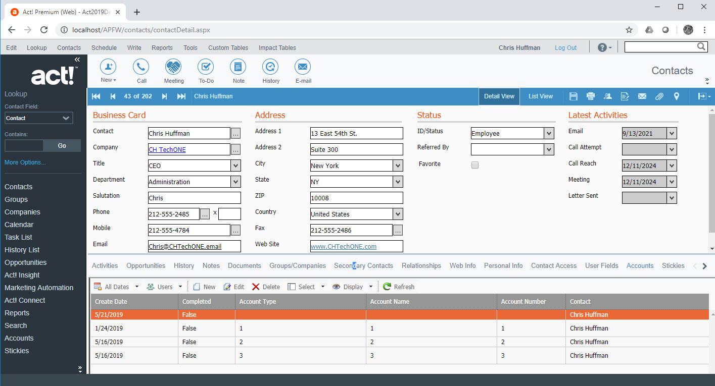 Impactact Tables - Custom tables list view